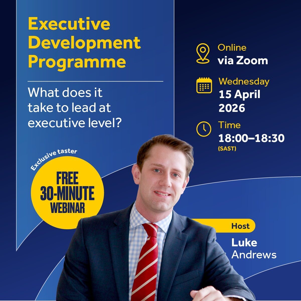 Executive Development Programme: Free 30-Minute webinar